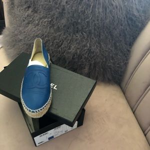 Chanel Espadrilles in peacock blue